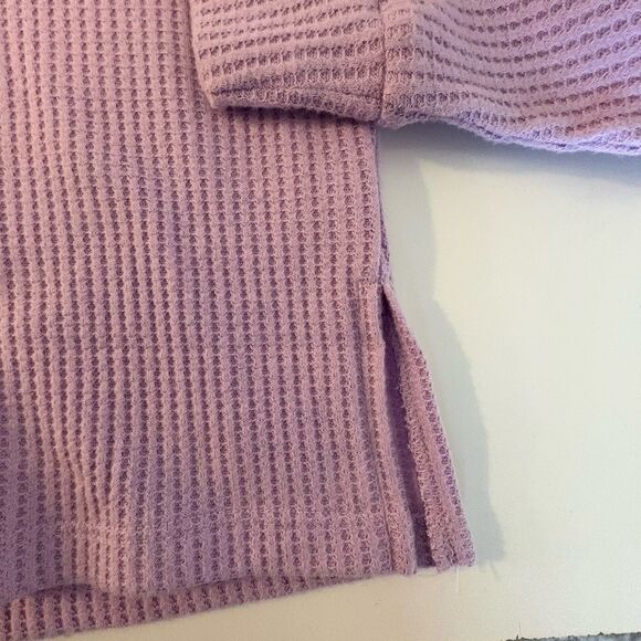 Victoria’s Secret Soft Purple Waffle Henley VS Sleep Top Long Sleeve Size XS NWT - Picture 5 of 8
